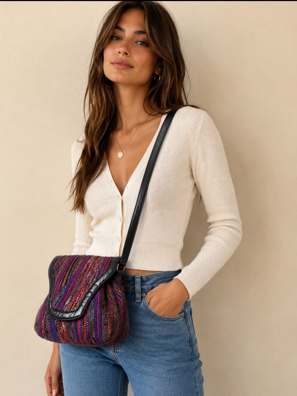 Sharif vintage Woven Made In USA Crossbody
